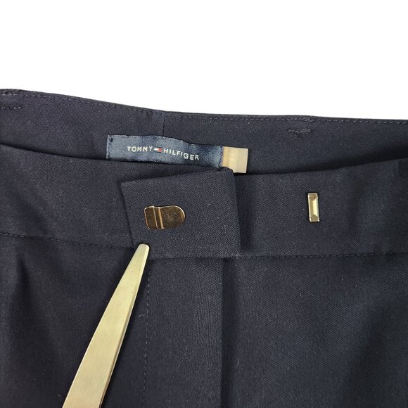 Tommy Hilfiger Navy Princeton Boot Leg Pants Women's Size 12 Mid-Rise - Picture 6 of 7